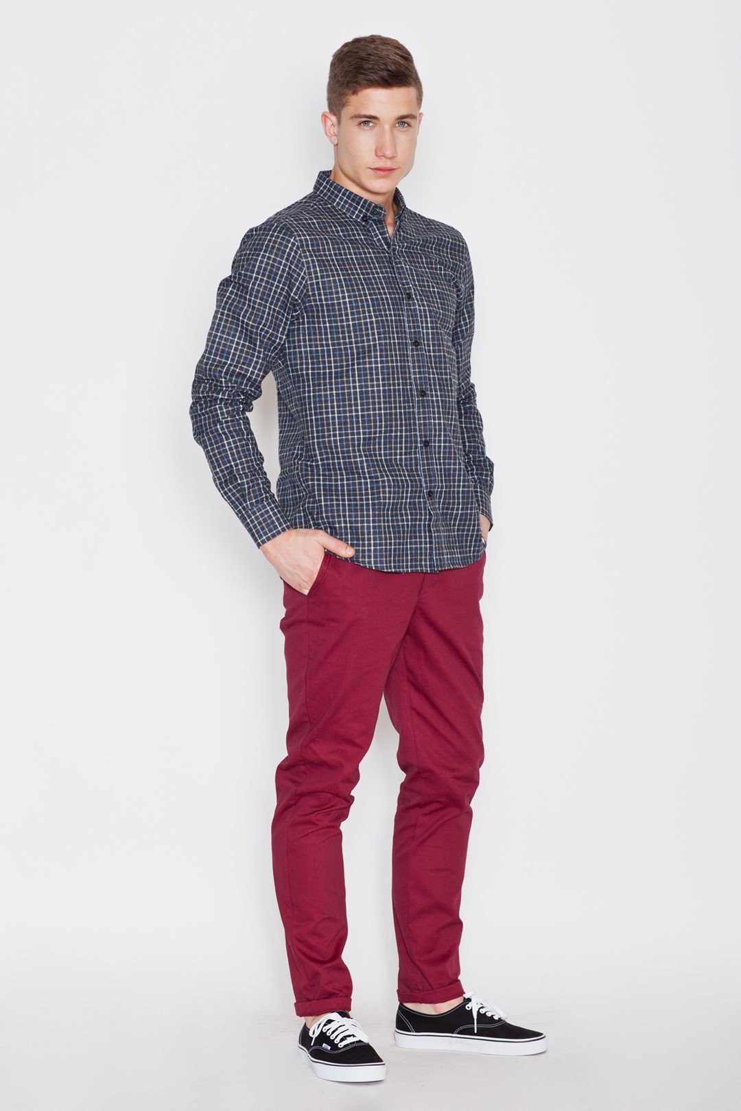 V010 Shirt Grey Check