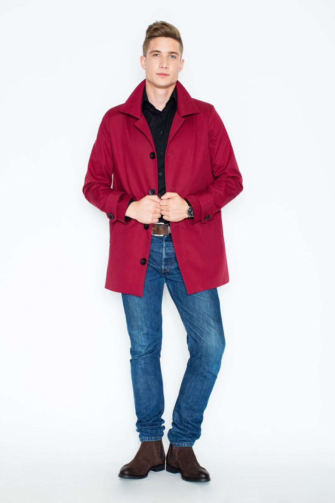V028 Coat Burgundy