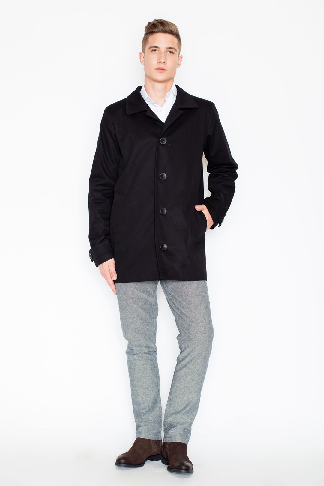 V028 Coat in Black