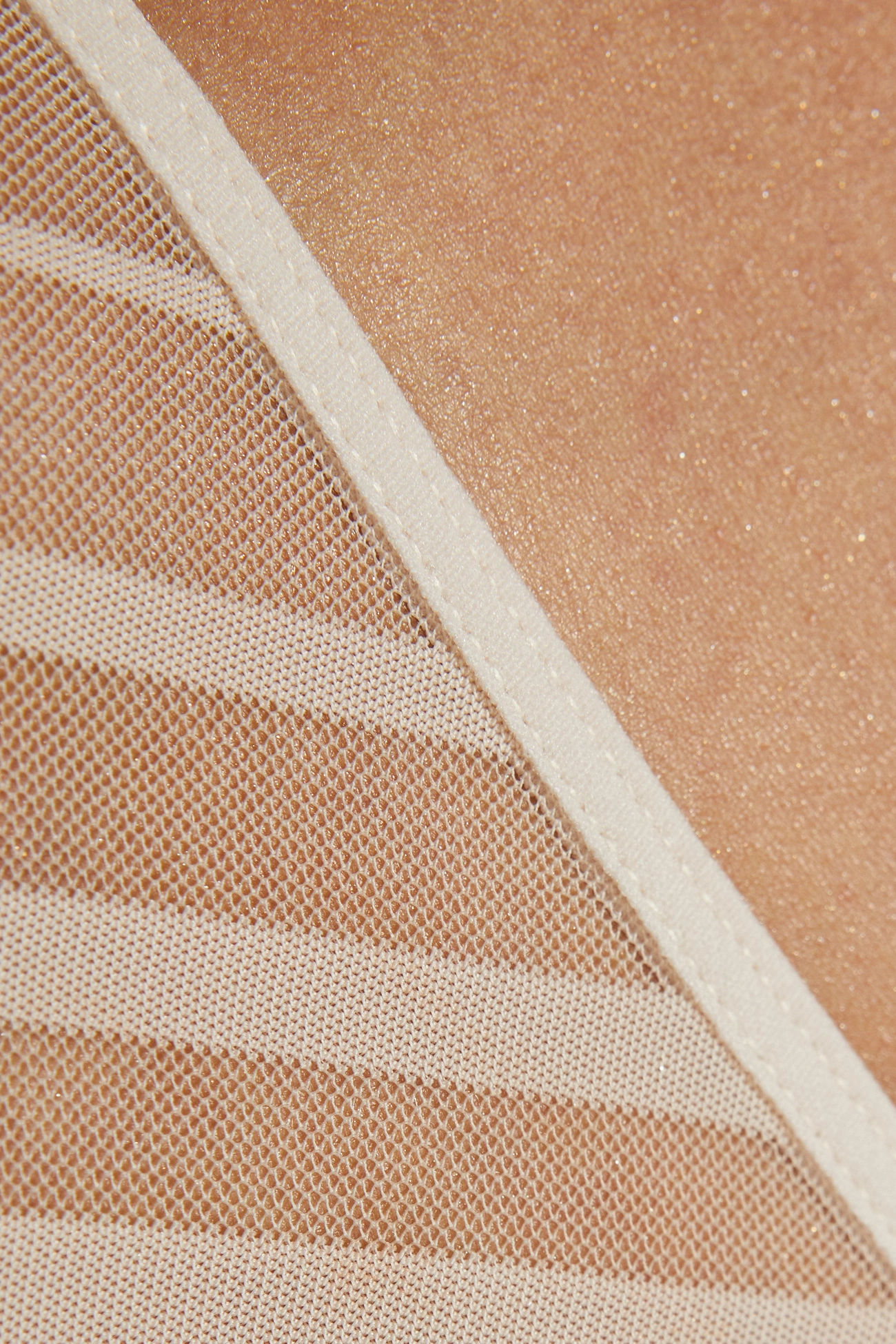 Luna culotte en dentelle et tulle beige
