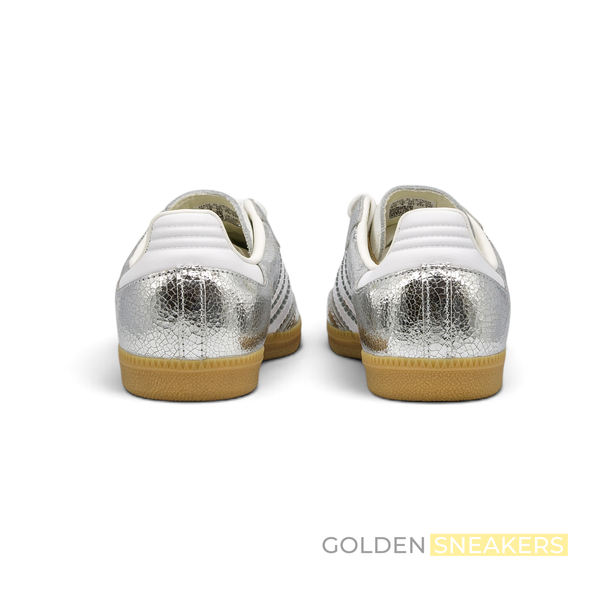 Adidas Samba OG Silver Metallic Cracked Leather – vue 2