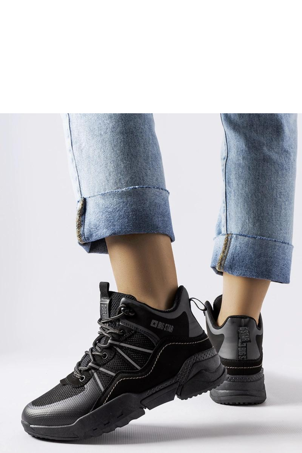 Black Big Star KK274218 combat boots - Solea – vista 2