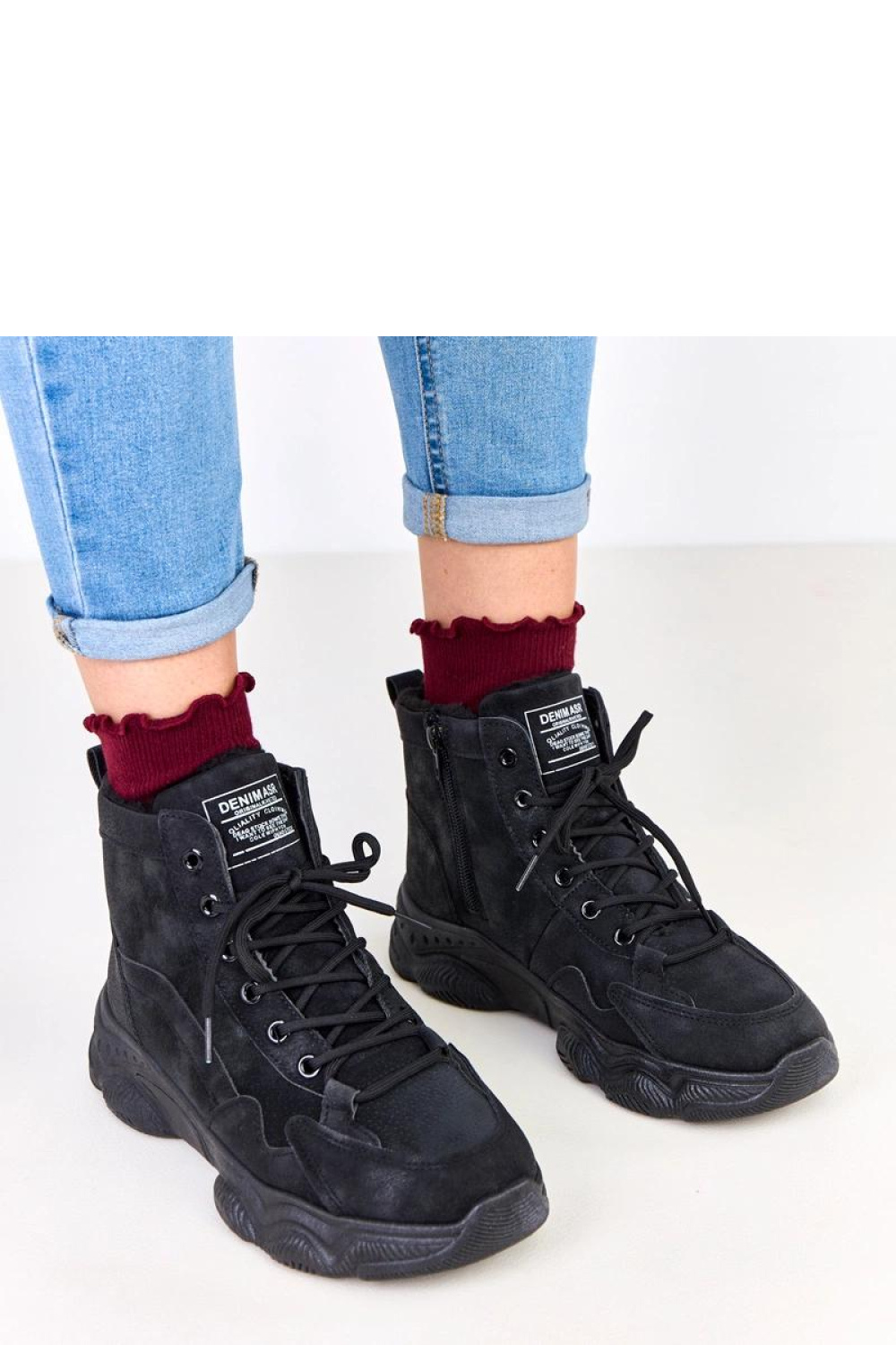 Chakles XY2817-1 Black Combat Boots - Solea – vista 2
