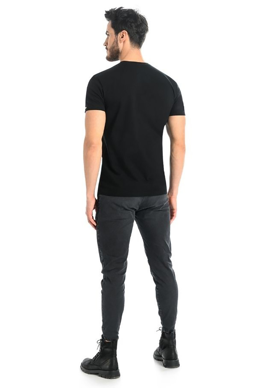 T-shirt Męski Model Luca 1502 Black - Teyli – vista 2