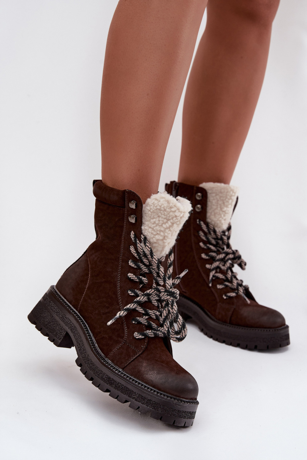Bellora JH28077 Combat Boots, Chocolate - Step in style