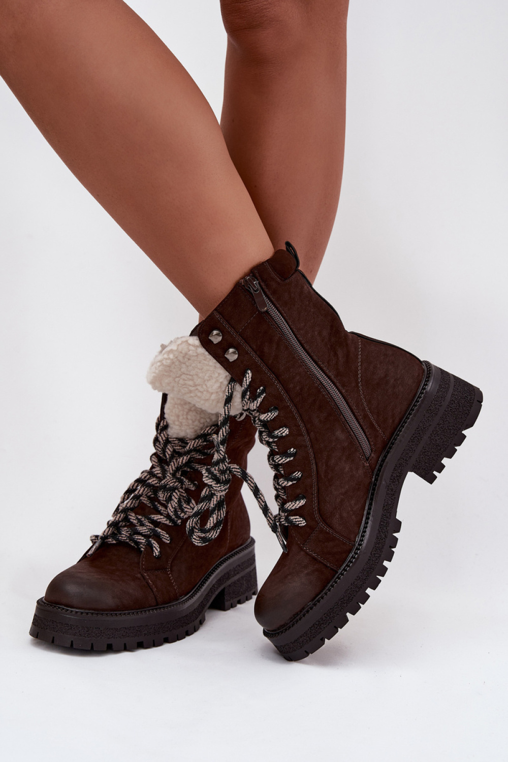 Bellora JH28077 Combat Boots, Chocolate - Step in style – vista 2