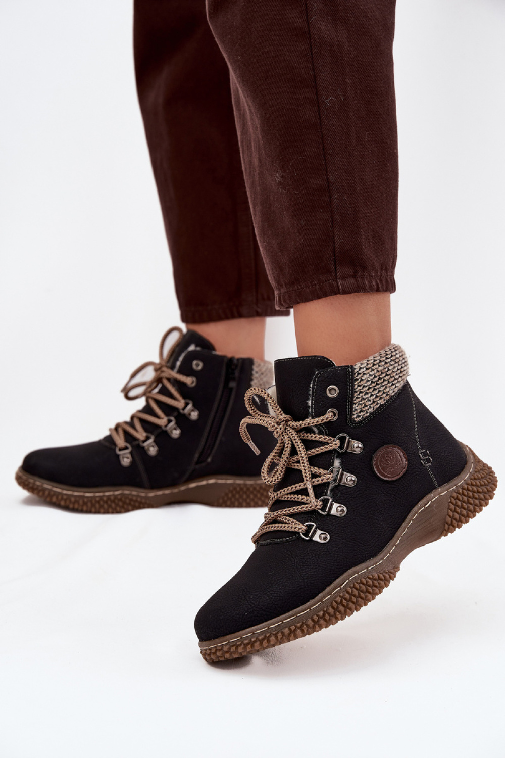 Zenaya 25BT02-9374 Black Combat Boots - Step in style – vista 2
