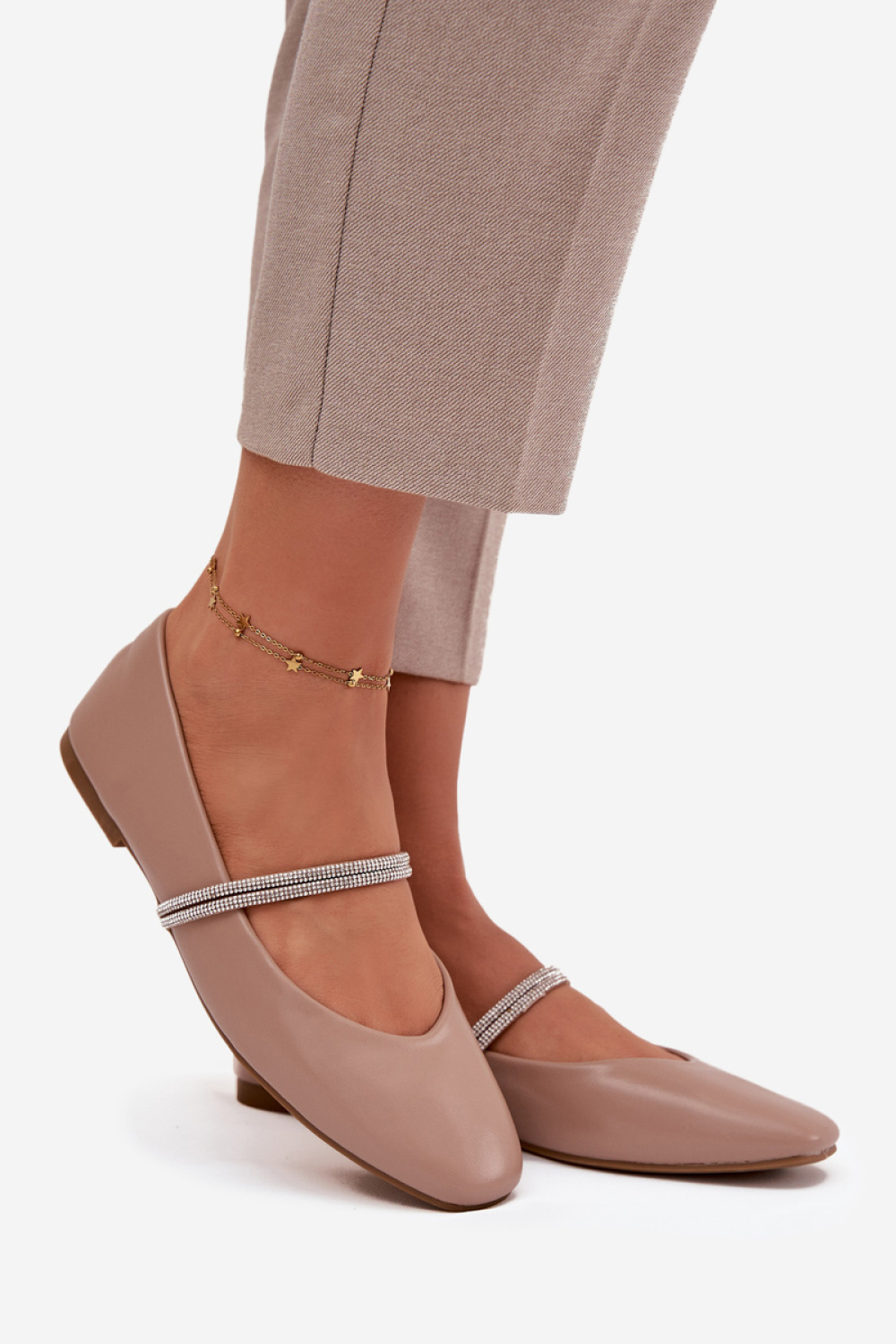 Ilirene Model 2732 Dark Beige Ballet Flats - Step in style