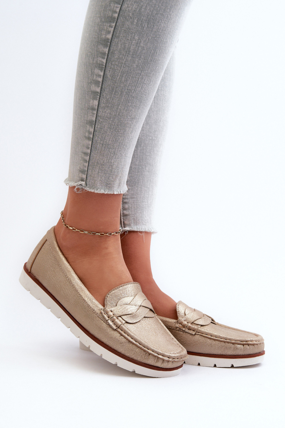 Nestalia 834281 Gold Loafers - Step in style