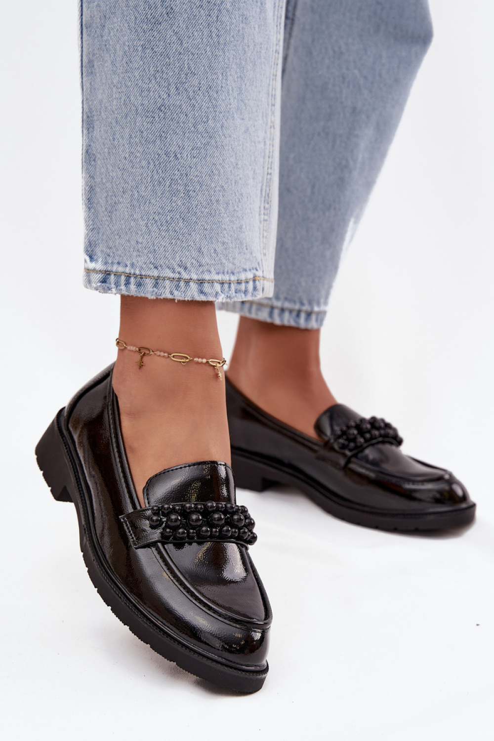 S.Barski HY52-541 Black loafers - Step in style