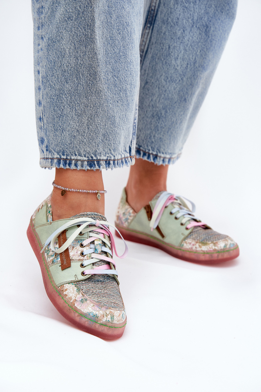 Maciejka 06791-09 Light Green Low Shoes - Step in style