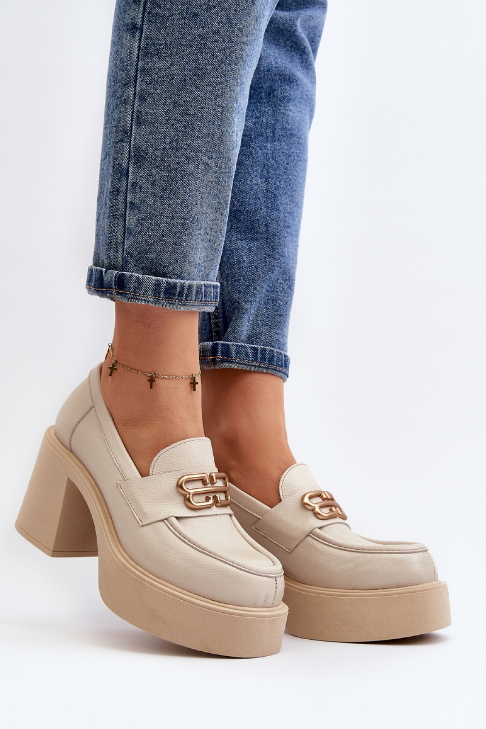 Zazoo 20170 Light Beige Loafers - Step in style