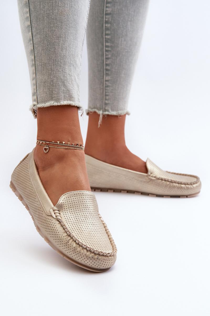 Mokasyny Model Ranica 24PB02-7669 Gold - Step in style – widok 2