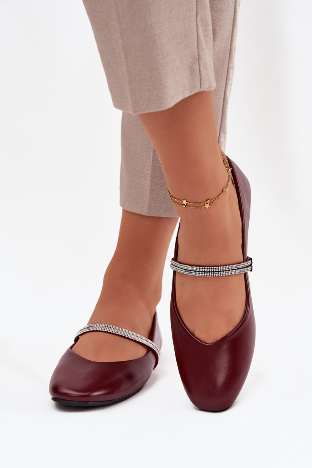 Ilirene Model 2732 Ballerinas Burgundy - Step in style