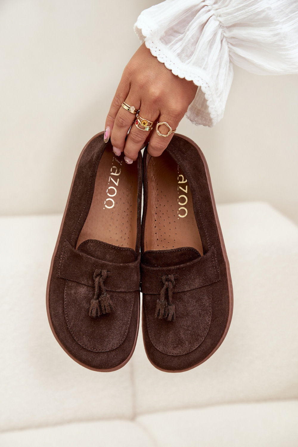 Mokasyny Model Zazoo 322 Czekolada - Step in style – widok 2
