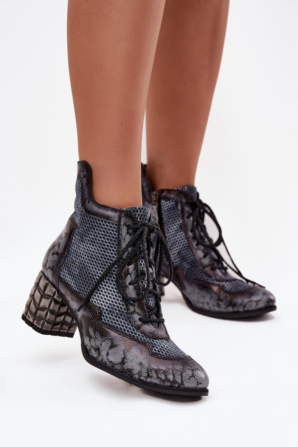 Botki Model Maciejka 06989-03 Grey - Step in style