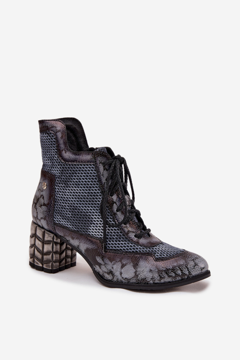 Maciejka Model 06989-03 Grey Ankle Boots - Step in style