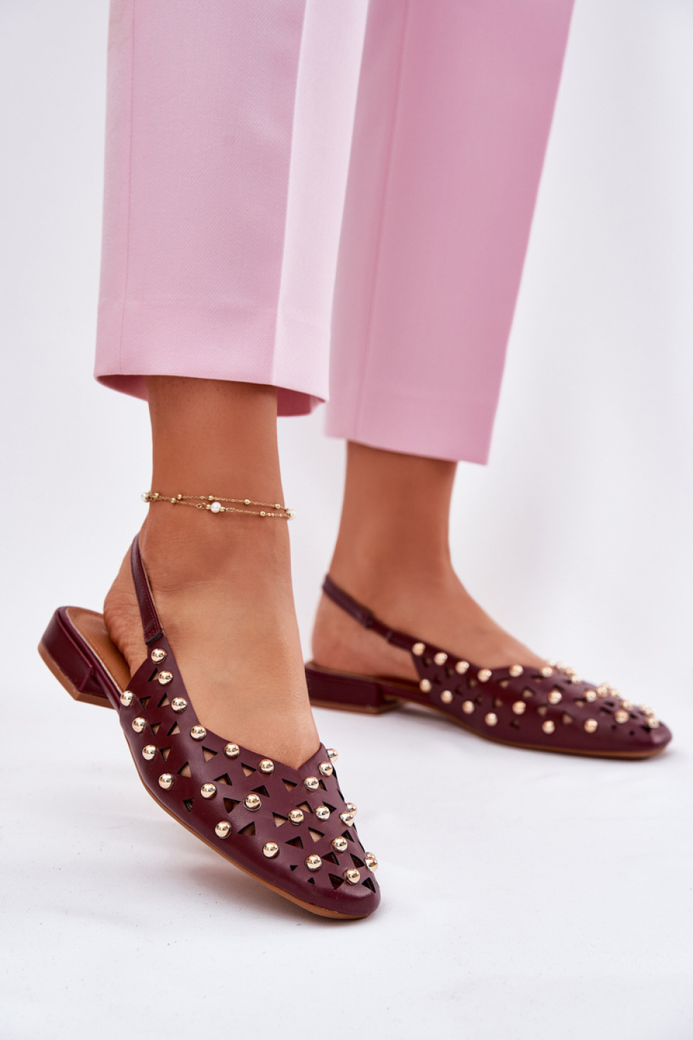 Nilarisela G471 Ballerinas in Burgundy - Step in style