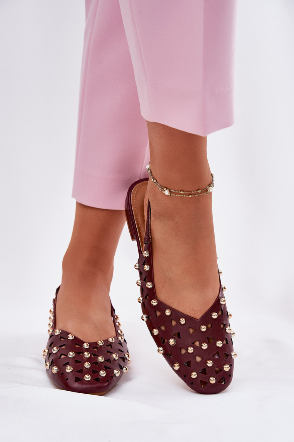 Nilarisela G471 Ballerinas in Burgundy - Step in style – vue 2