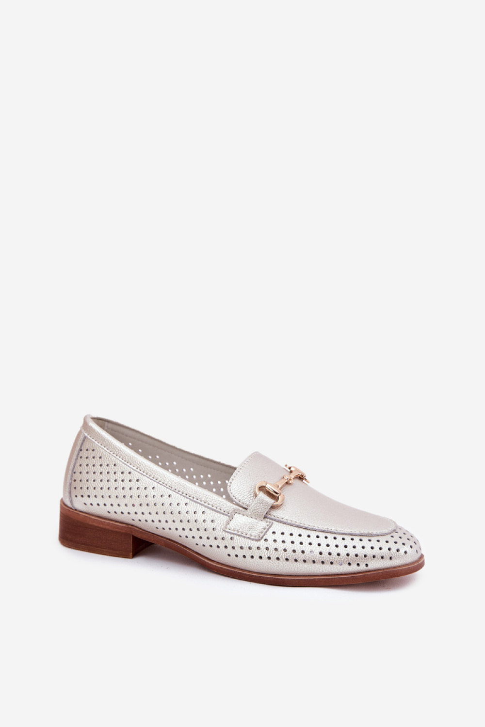 Mokasyny Model S.Barski LR51-594 Silver - Step in style