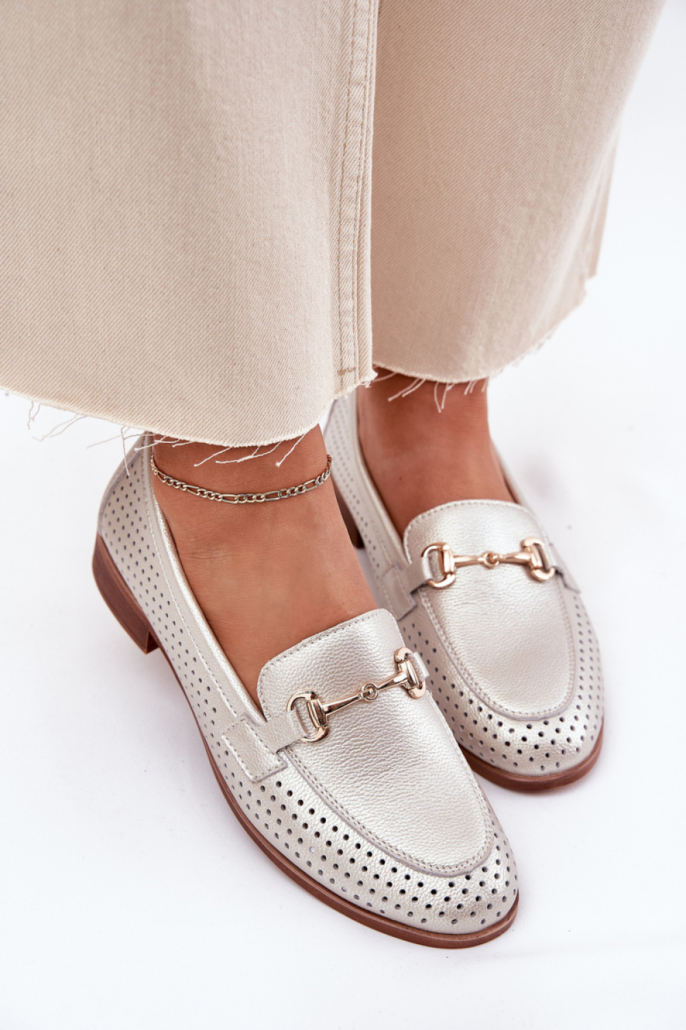 Mokasyny Model S.Barski LR51-594 Silver - Step in style – widok 2