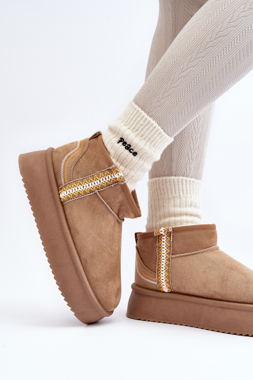 Snow Boots Model Udra UA-1833 Light Brown - Step in style