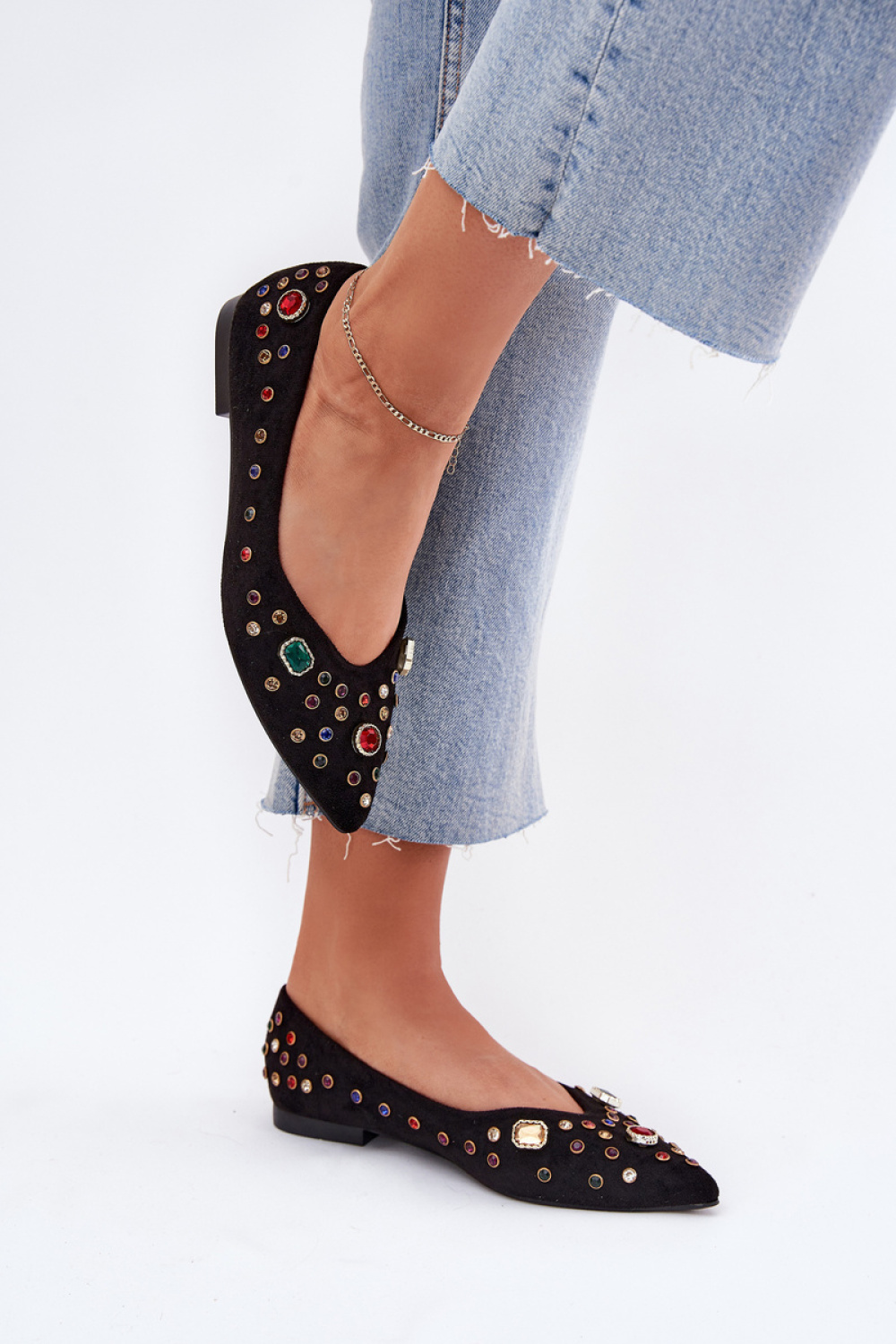 Valena Model JH525P Black Ballet Flats - Step in style
