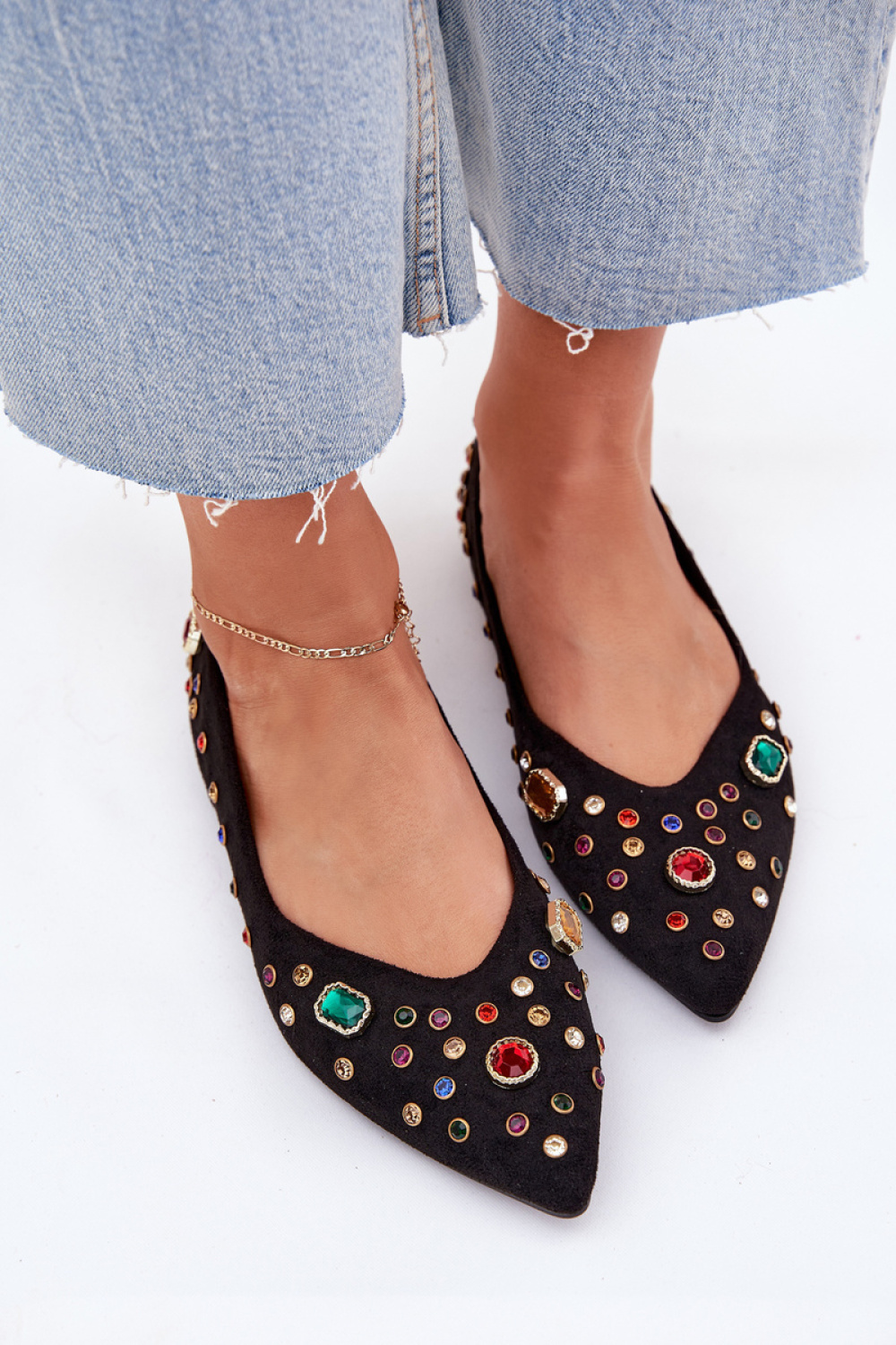 Valena Model JH525P Black Ballet Flats - Step in style