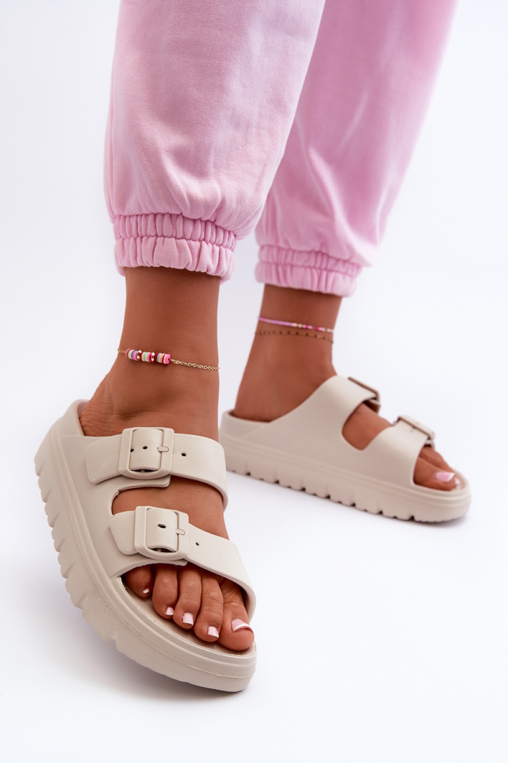 Sandał Klapki Model Melorea 24SD97-5610 Beige - Step in style – widok 2