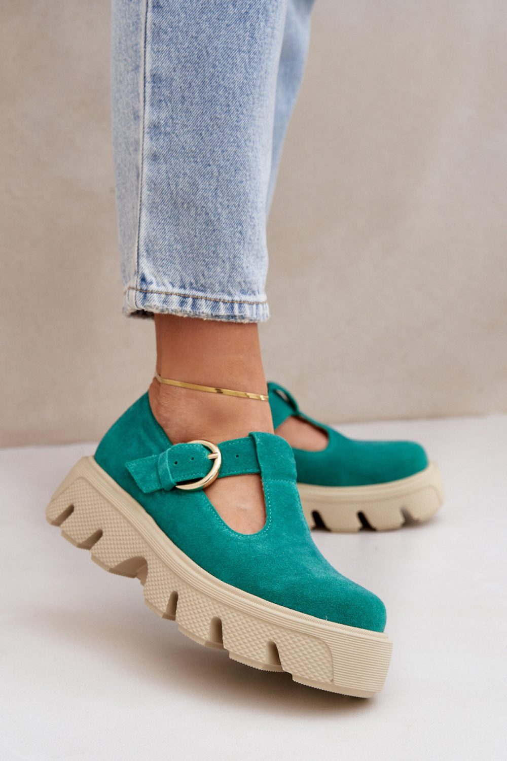 Loafers Model Zazoo 20183 Green - Step in style