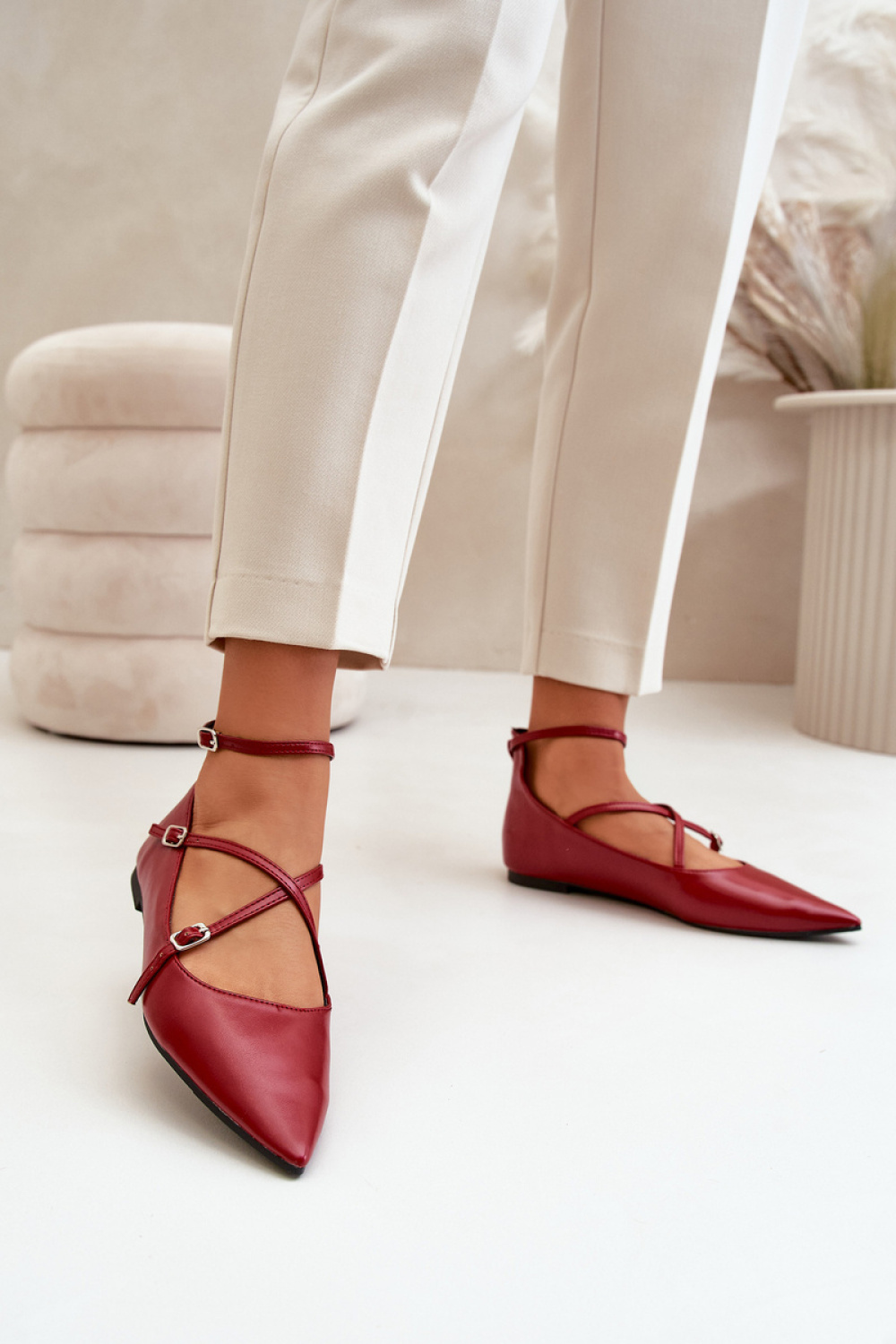 Violra P-1396 Ballet Flats in Bordeaux - Step in style