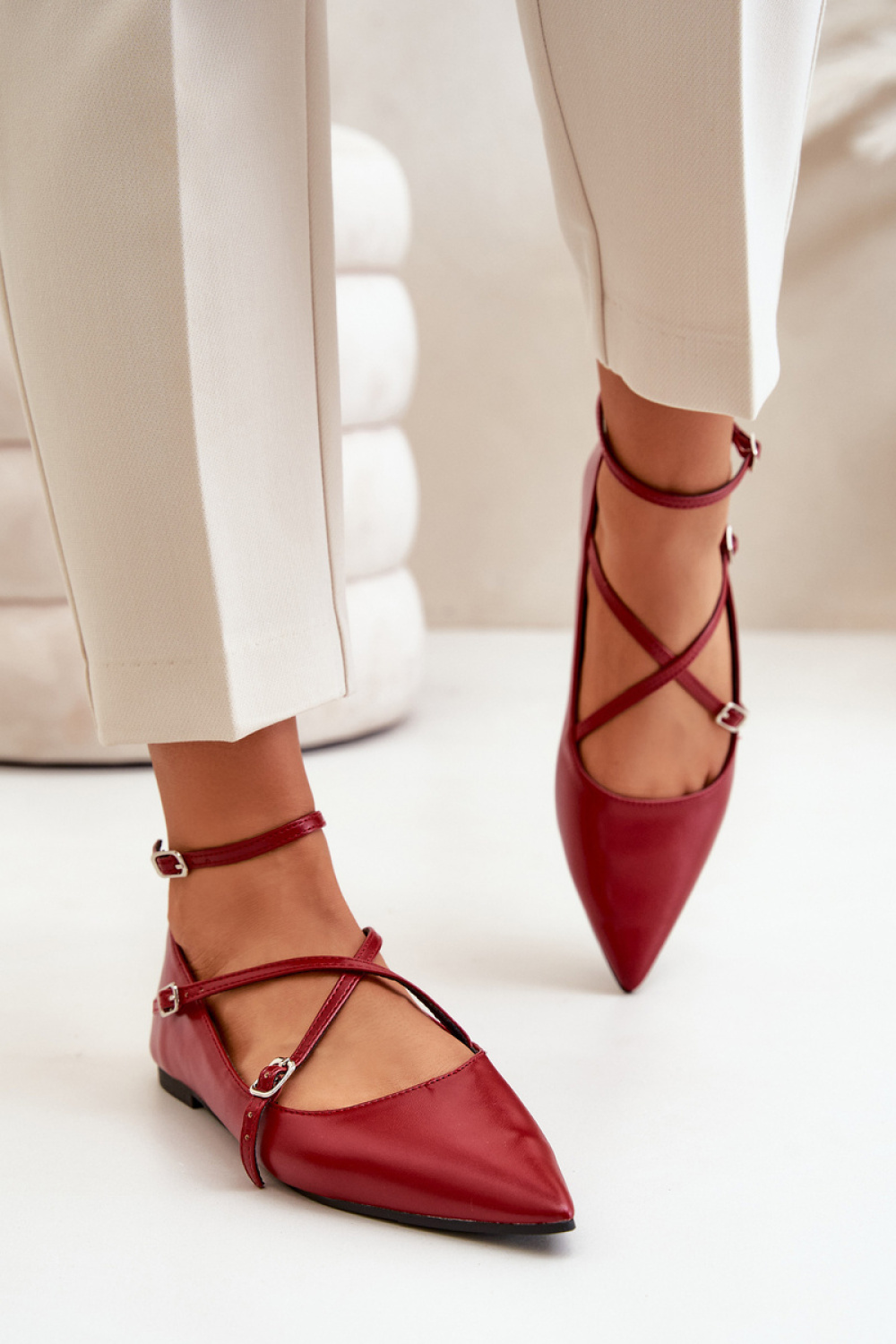 Violra P-1396 Ballet Flats in Bordeaux - Step in style
