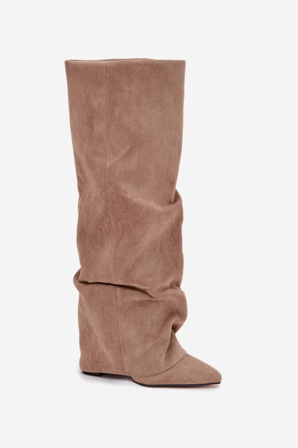 Kozaki Model Elivira CLS-532 Beige Zamsz - Step in style