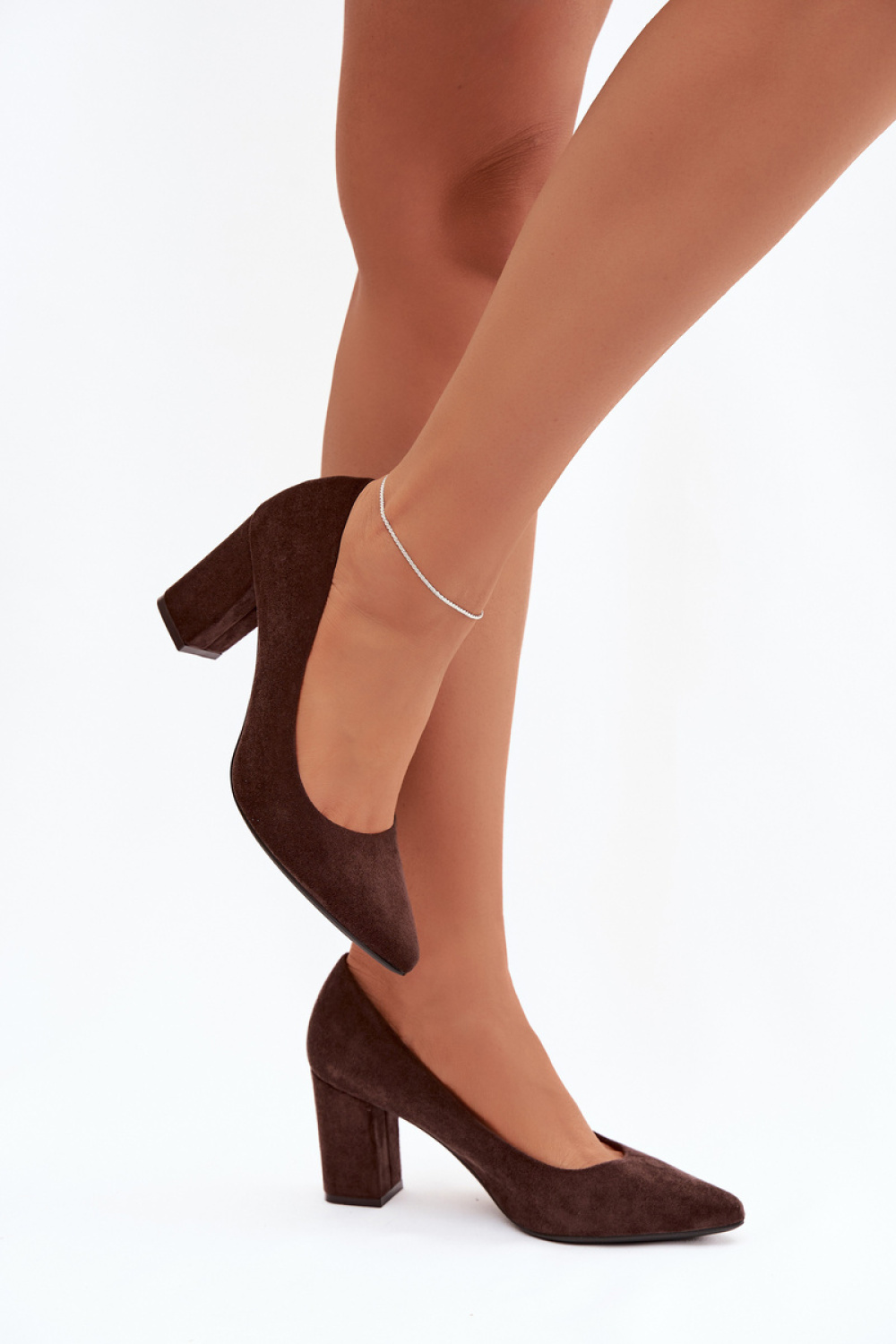 Czółenka Model Sergio Leone PB414 Czekolada Zamsz - Step in style