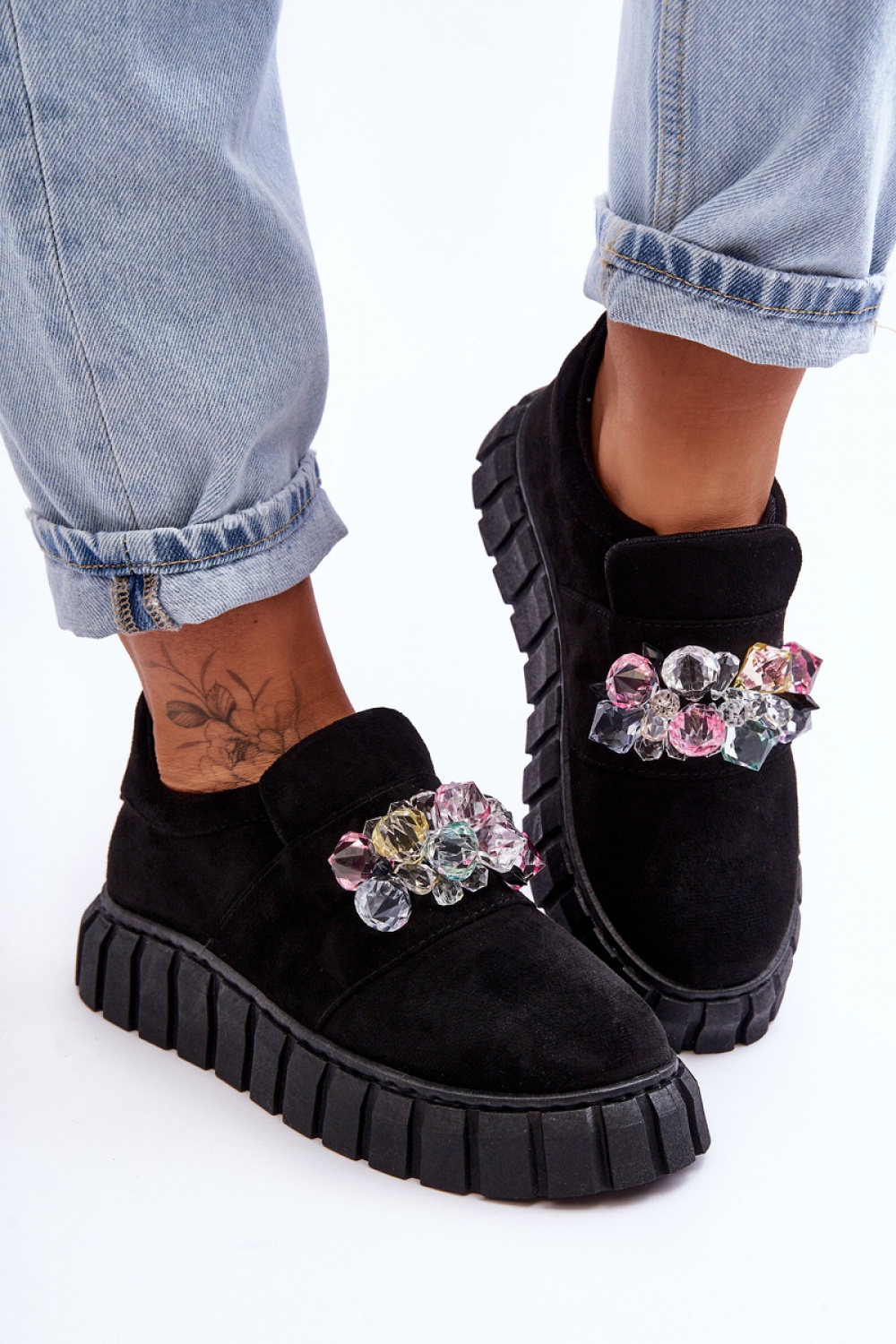 Desire NB615 Black Suede Sports Shoes - Step in style