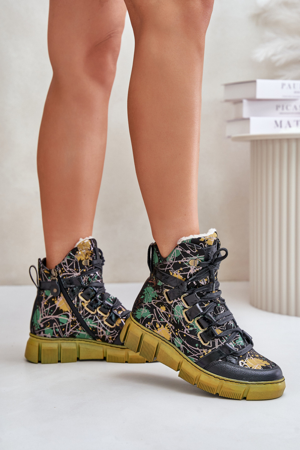 Botki Model Maciejka 06158-07 Yellow/Black - Step in style – widok 2