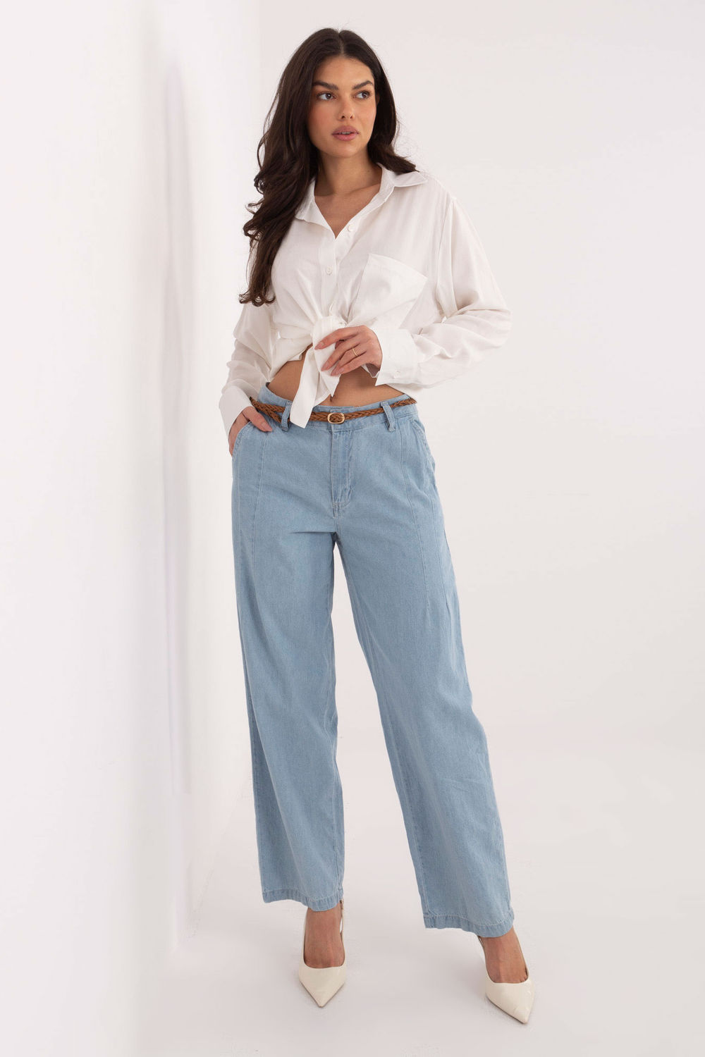 Spodnie Jeansy Damskie Model D80038BB62630L220 Light Blue - Sublevel