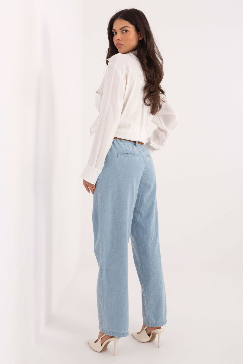 Spodnie Jeansy Damskie Model D80038BB62630L220 Light Blue - Sublevel